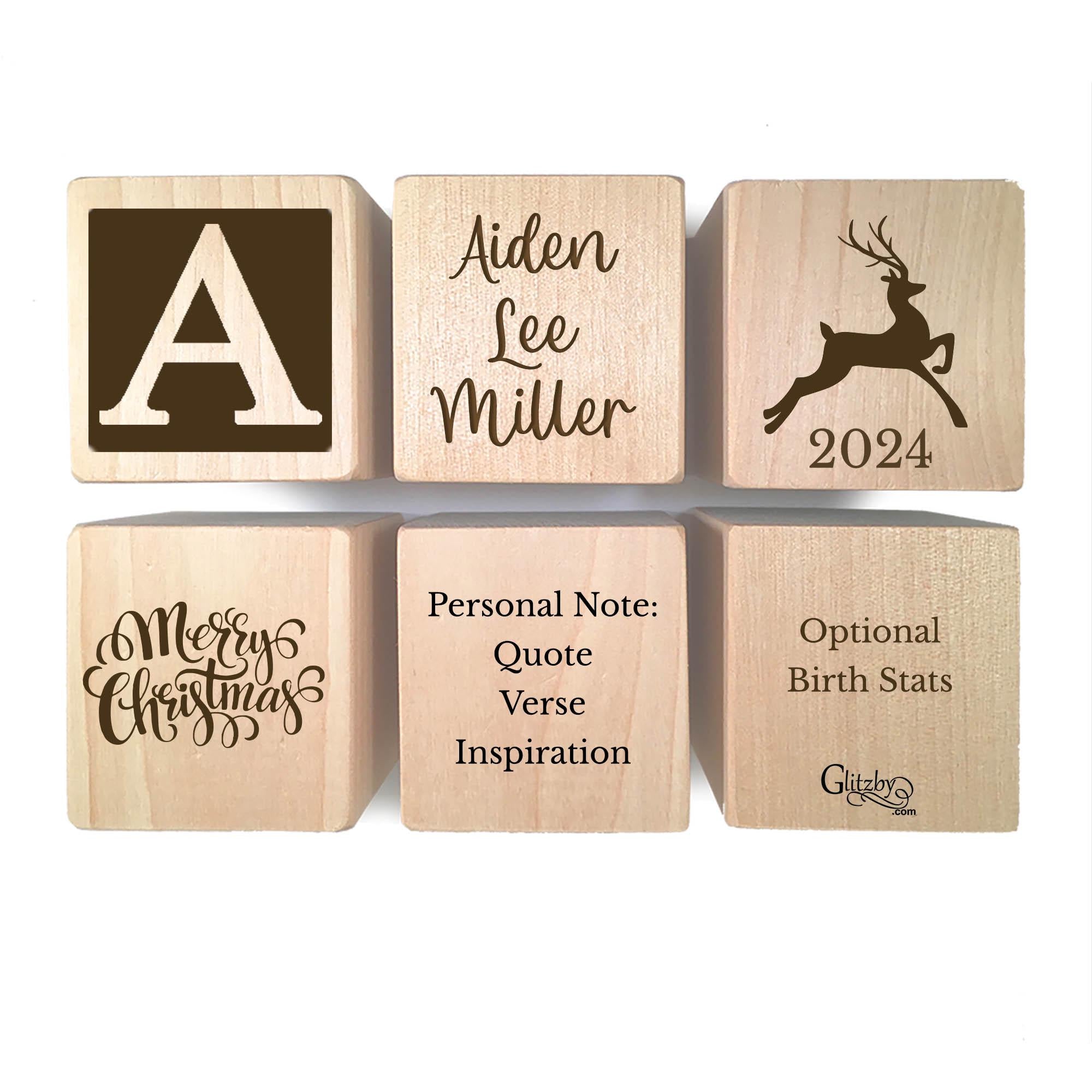 Baby Block Christmas Ornament 2025 - for boy or for girl personalized custom