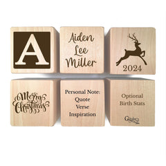 Baby Block Christmas Ornament 2024 - for boy or for girl personalized custom