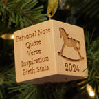 Baby Block Christmas Ornament 2025 - for boy or for girl personalized custom