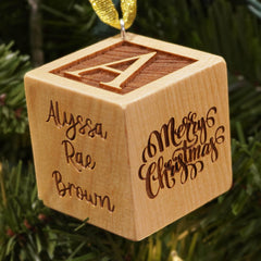 Baby Block Christmas Ornament 2024 - for boy or for girl personalized custom