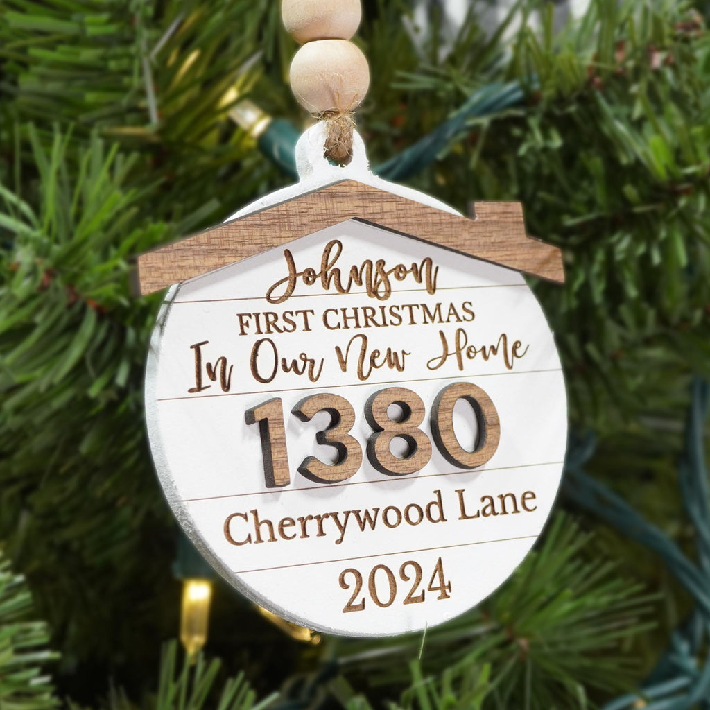 Pick-A-Shape Christmas Ornament Personalized - 2024 Custom Wood Wooden Family manger scene vintage name kids gift present decor
