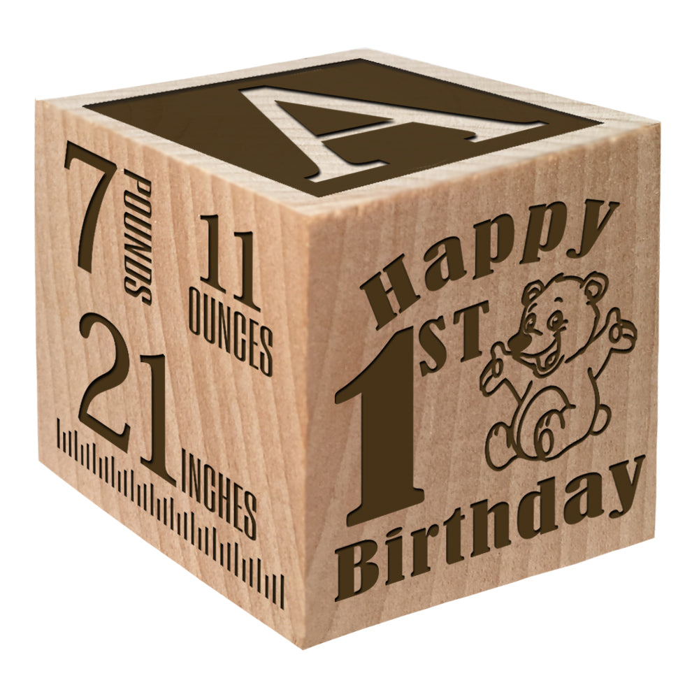 1st Birthday Block